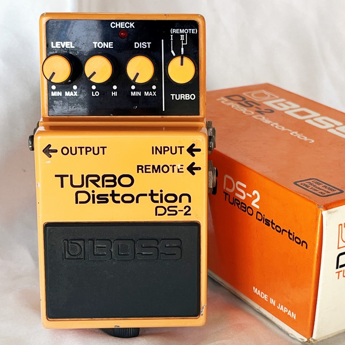 BOSS DS-2 TURBO Distortion 1987 W/Box Vintage Guitar Pedal Made in