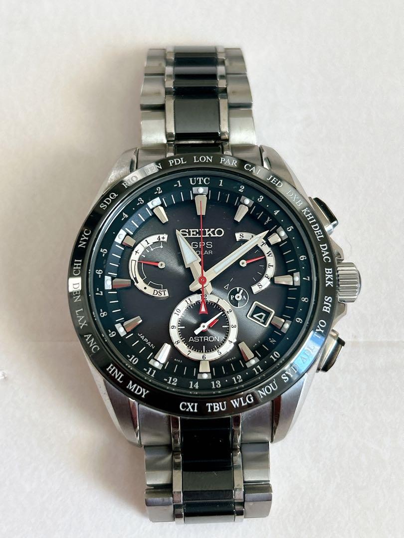 SEIKO Astron 8X53-0AB0-2 Solar Watch 18cm 7.1in Wrist Size Working
