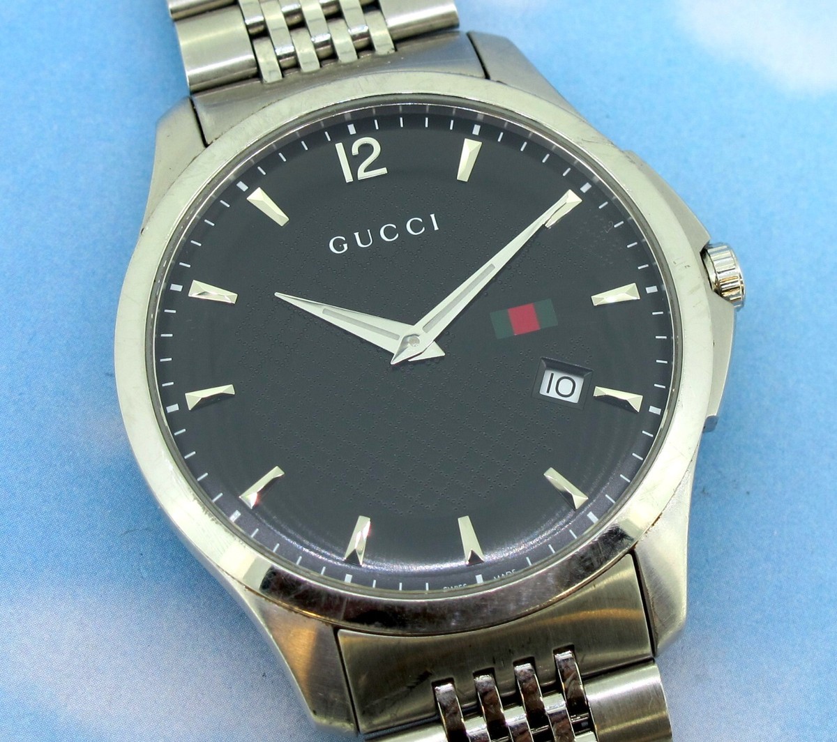 Gucci 126.3 G-Timeless Black Dial Stainless Steel Men's Quartz