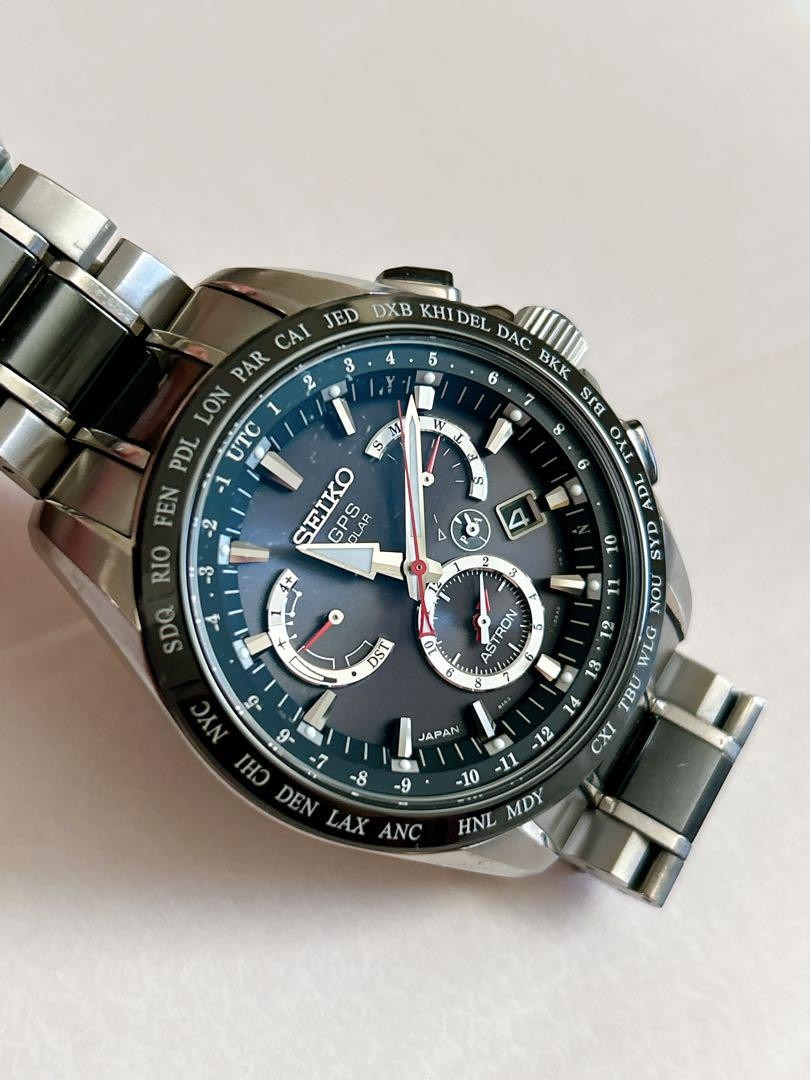 SEIKO Astron 8X53-0AB0-2 Solar Watch 18cm 7.1in Wrist Size Working