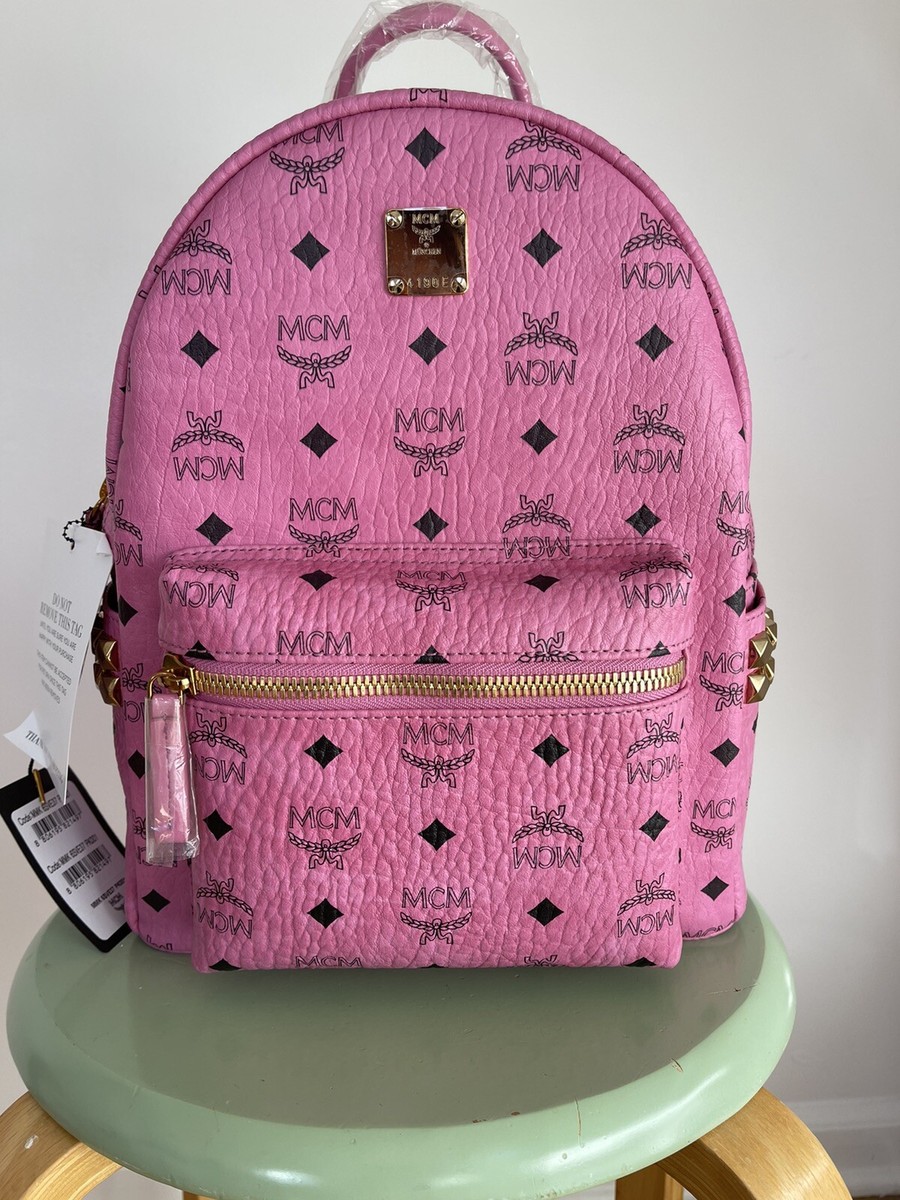 MCM Backpack Pink Small New | eBay