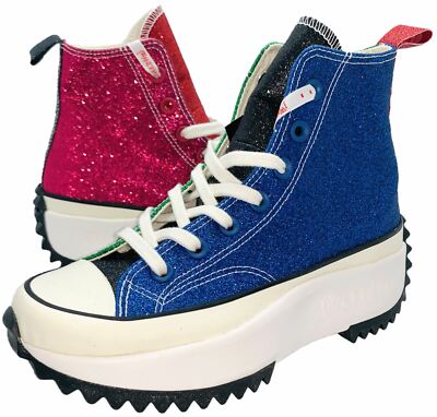 Converse JW Anderson Run Star Hike Hi Glitter Sneaker Shoe Size