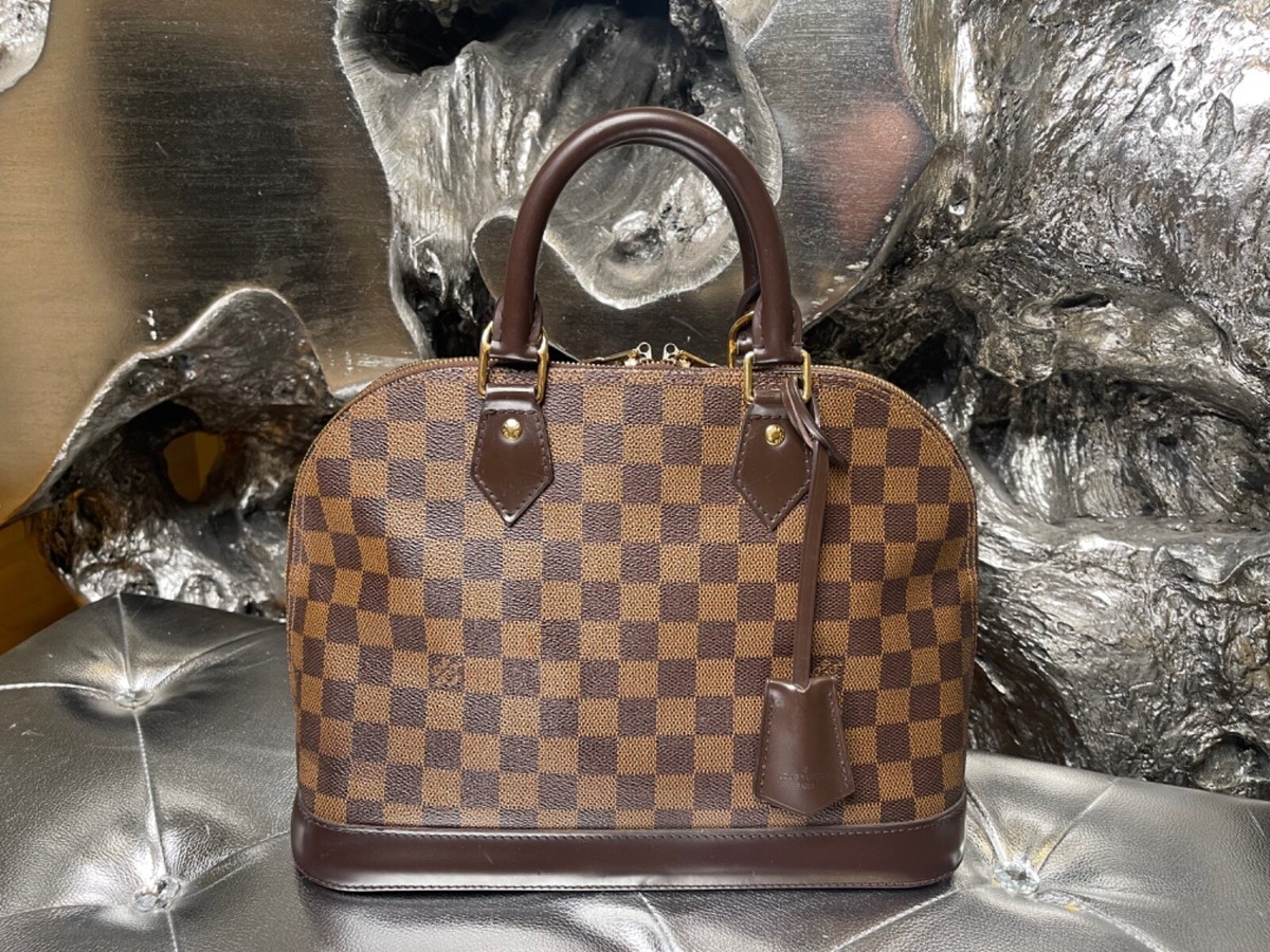Louis Vuitton Alma Top Handle Bag Brown Canvas | eBay