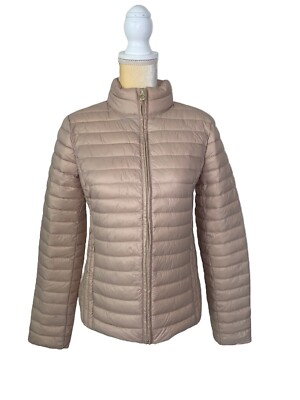 MICHAEL KORS Champagne Nylon Packable Jacket Gold Beige Women Size