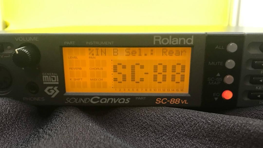 Roland SC-88VL Sound Canvas GS MIDI Sound Module Used with Adapter