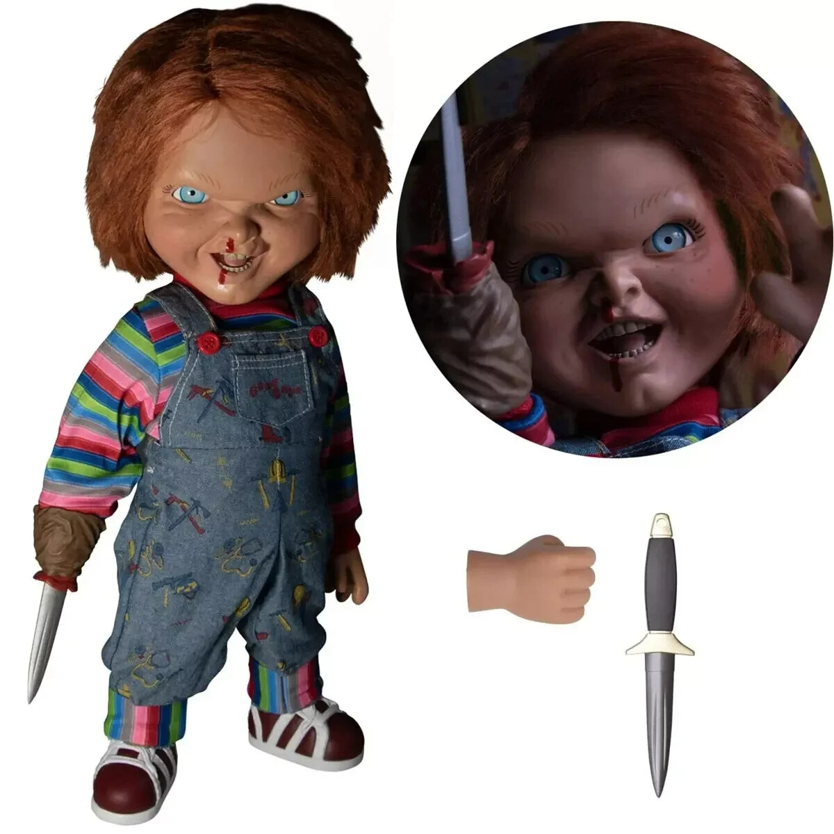 Mezco Toyz Childs Play 2 Talking Menacing Chucky Doll Figure | eBay