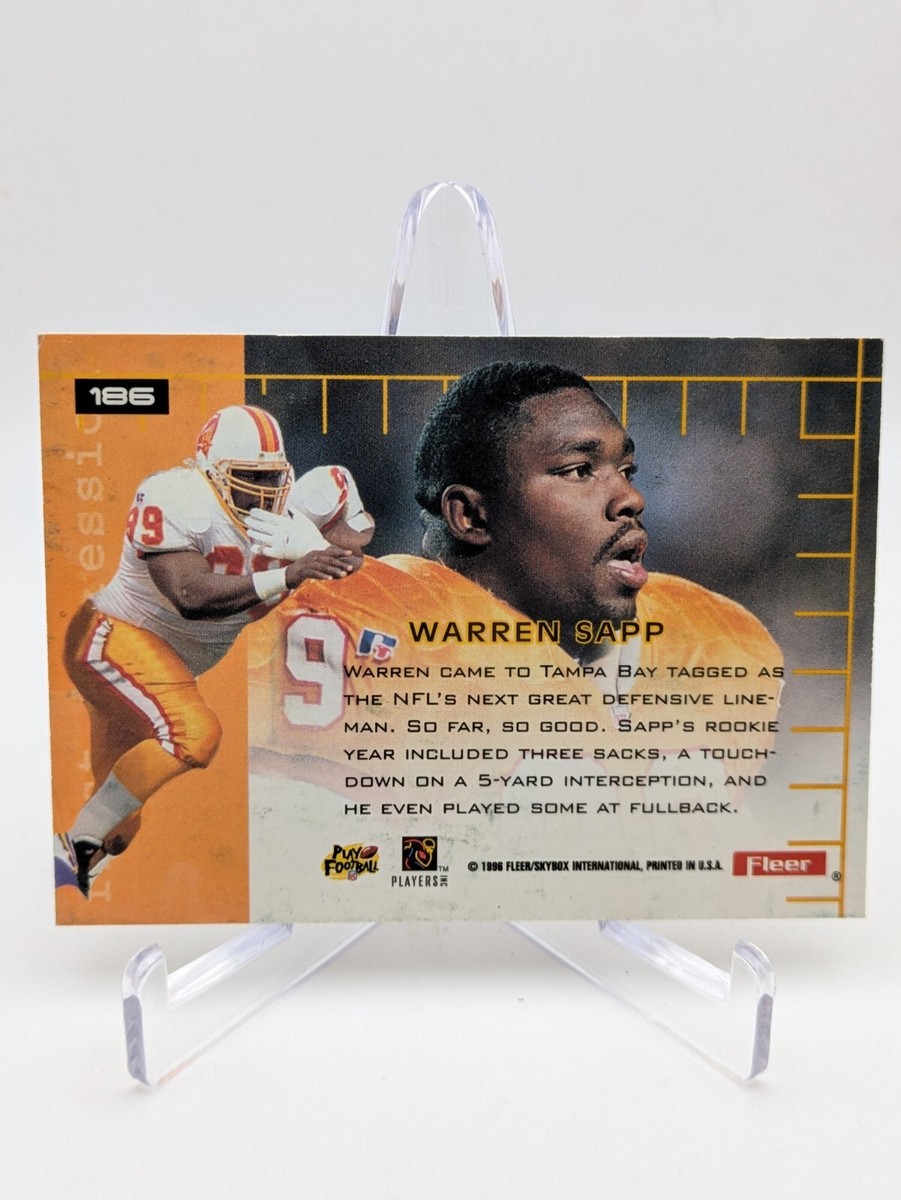 💥 1996 Fleer Ultra Warren Sapp First Impression Rookie RC #186