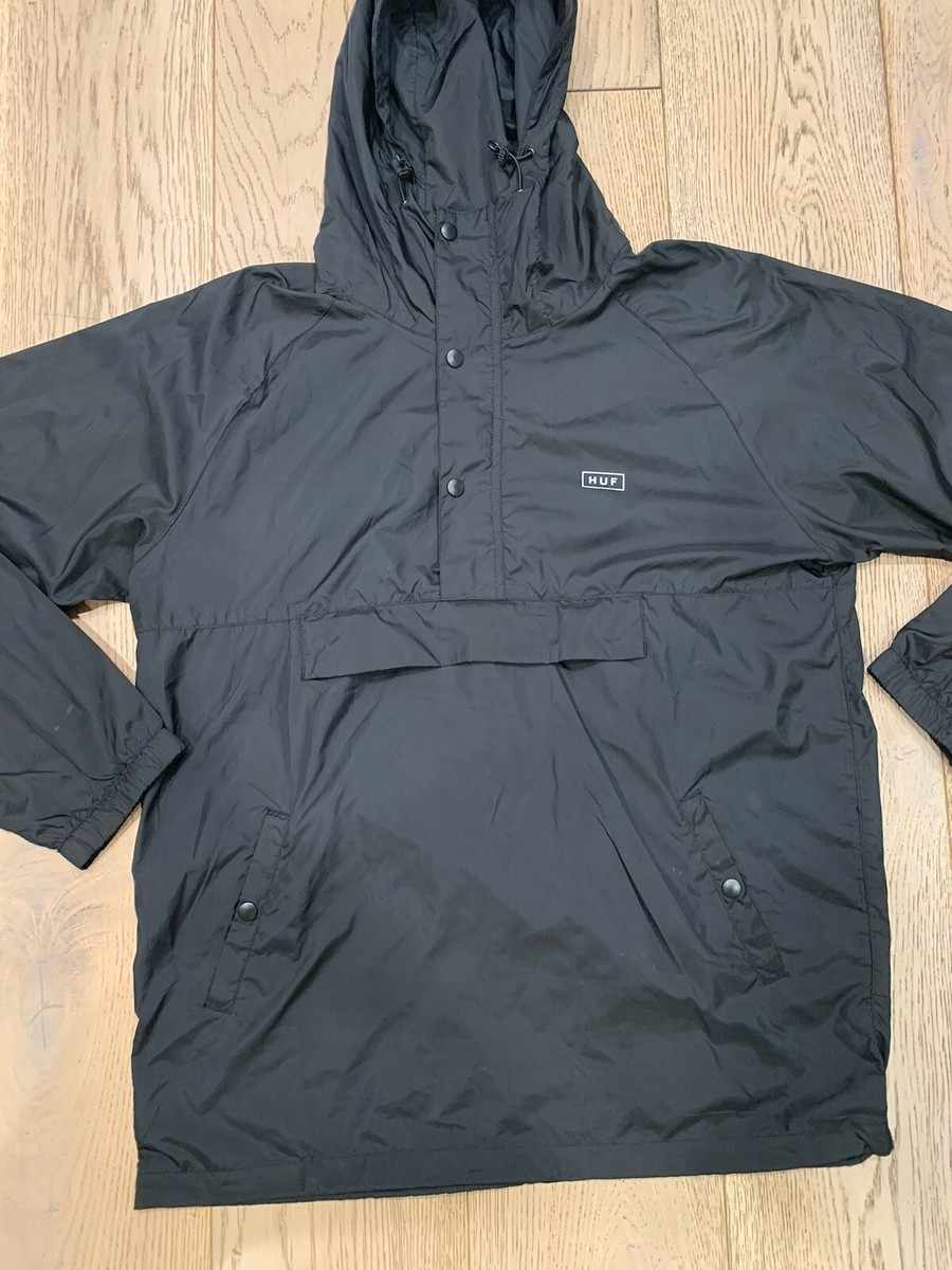 HUF Black Jacket Packable Anorak Size L | eBay