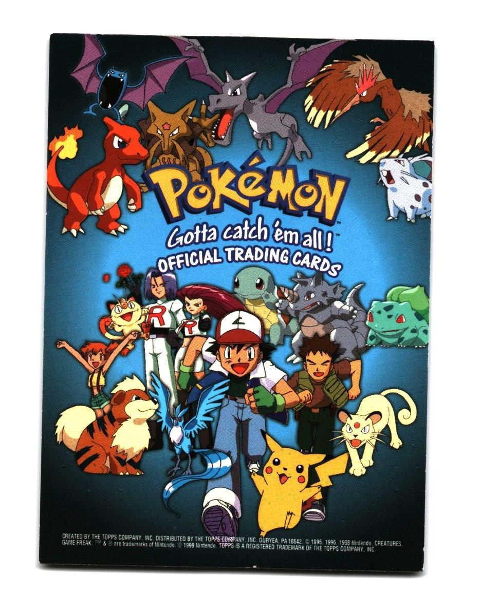 1999 Topps Pokemon TV Animation Edition Series 1 Black Topps Logo