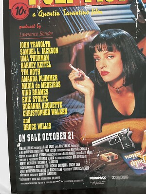 Pulp Fiction 1994 Vtg Movie Art Wall Poster 24x35 Uma Thurman On