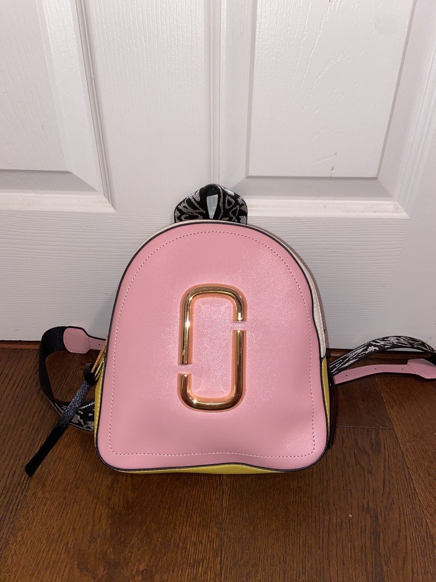 Marc Jacobs Saffiano Snapshot Backpack Multicolor - Pink/White | eBay