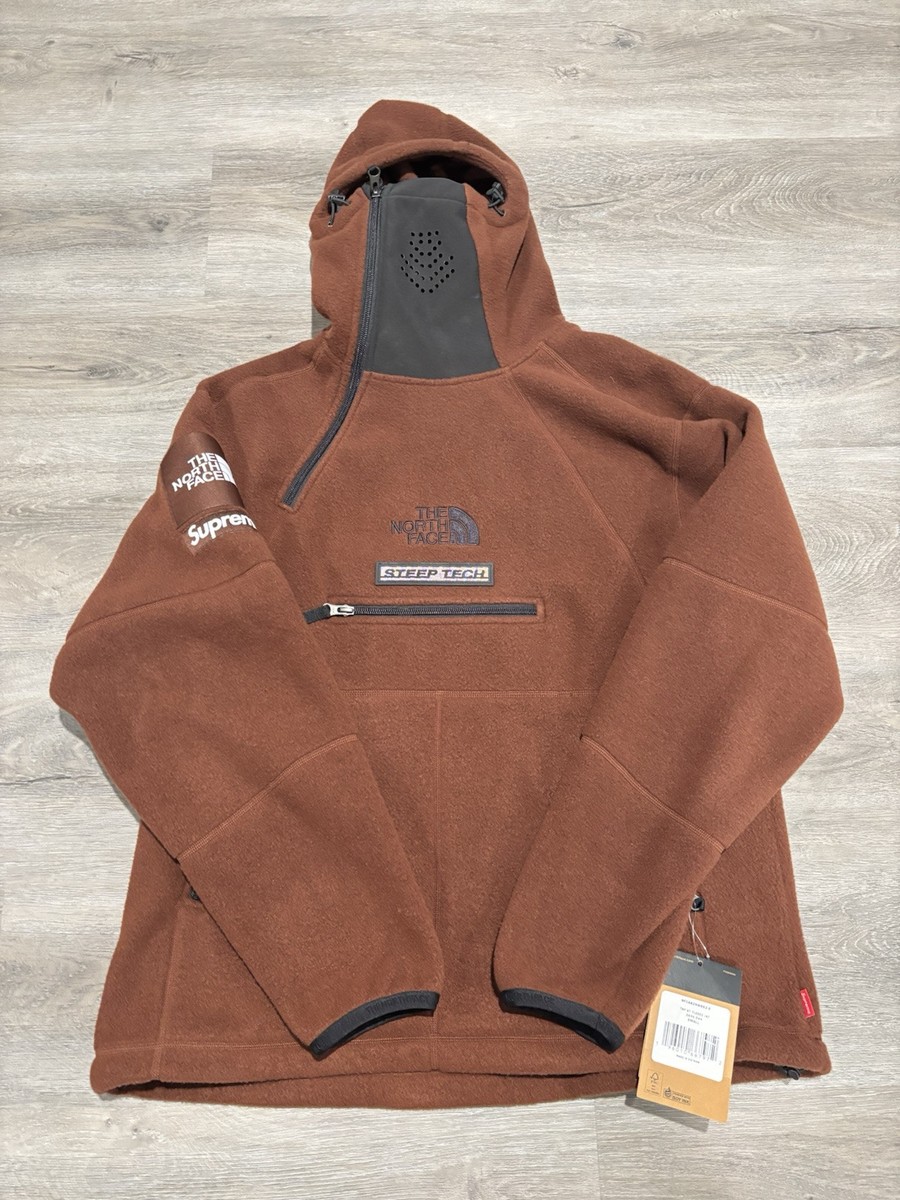 Supreme x The North Face Steep Tech Brown Fleece Pullover Small