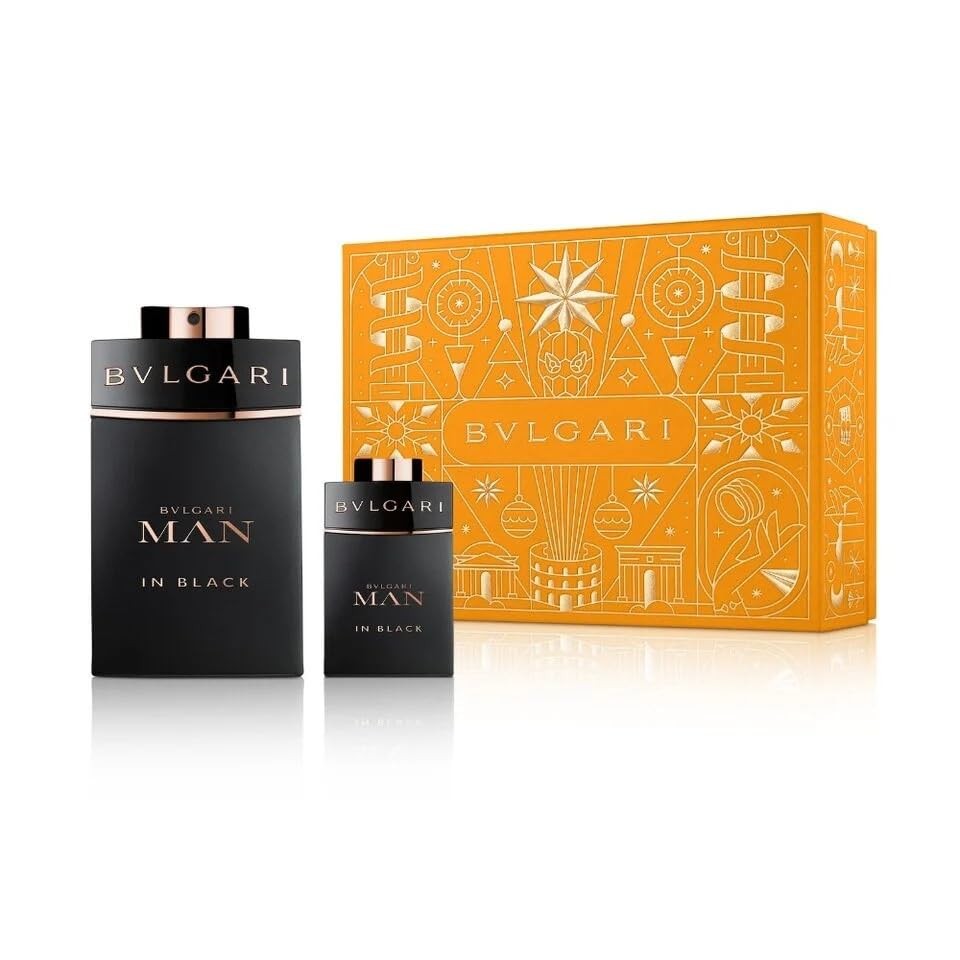 Bvlgari Man In Black 2 Pc Set Eau De Parfum 3.4 oz | 0.5 oz Travel