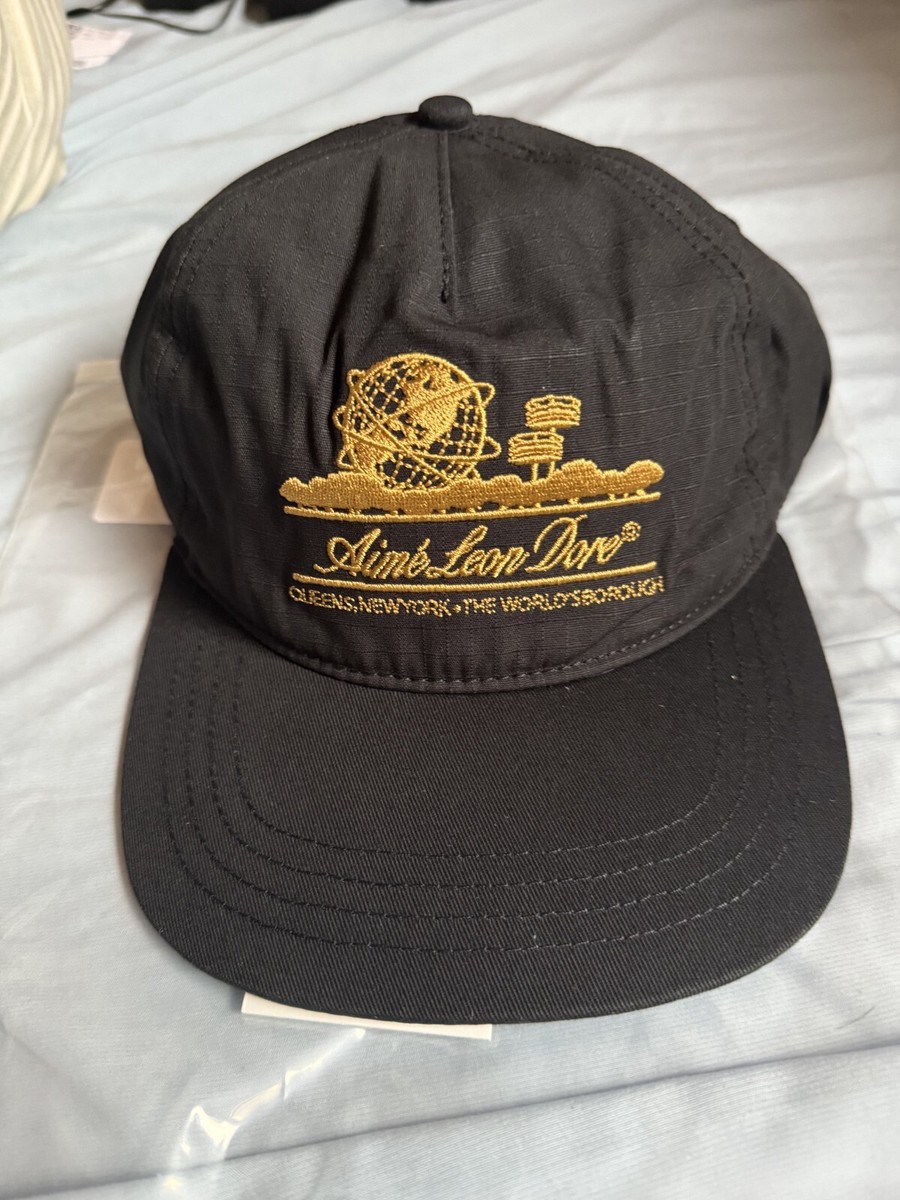 NEW AIME LEON DORE unisphere SnapBack hat cap in jet black | eBay