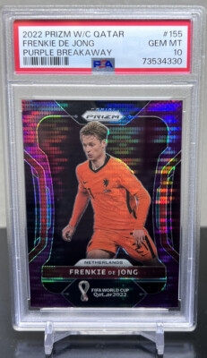 2022 Prizm World Cup Qatar Purple Breakaway 4/35 Frenkie de Jong