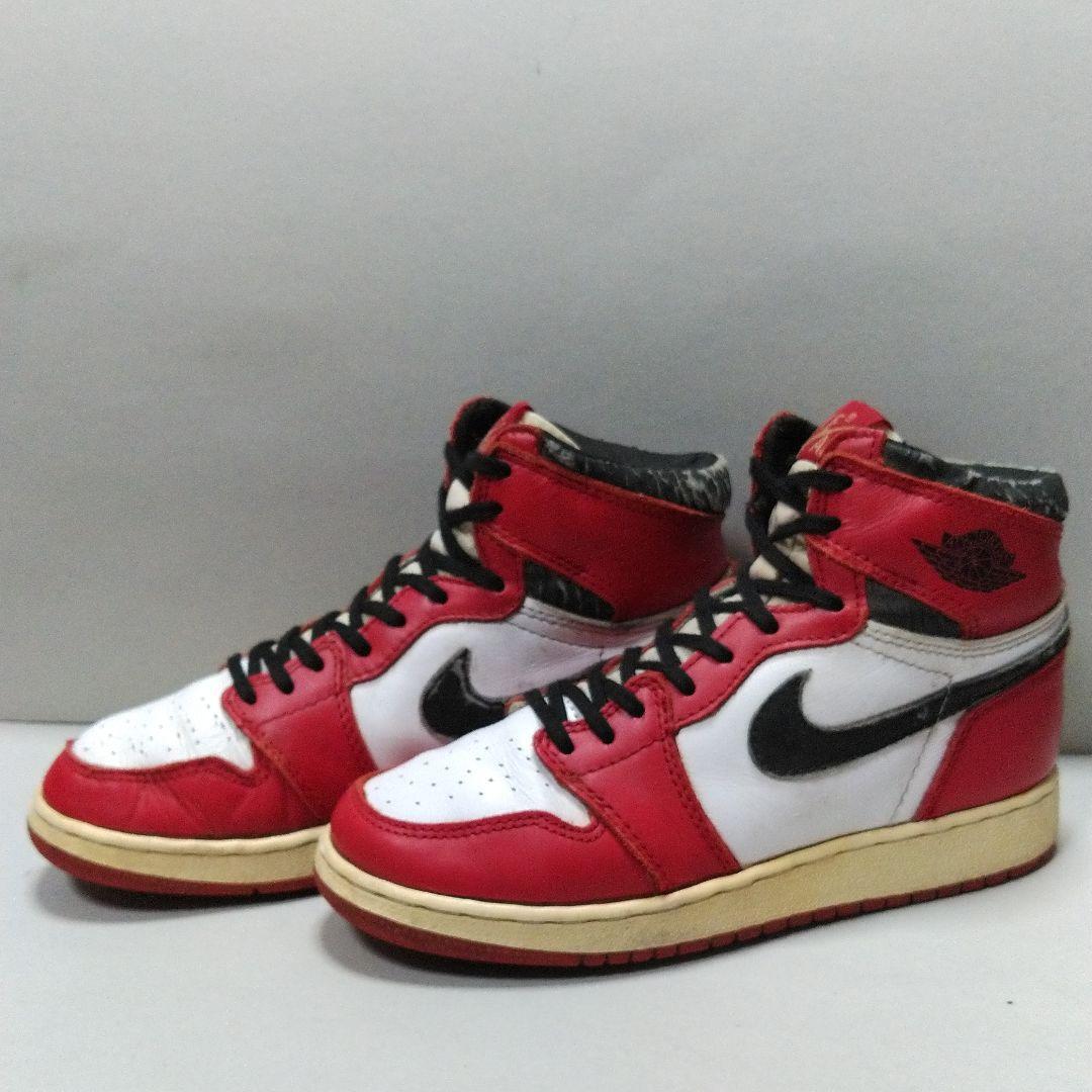 NIKE AIR JORDAN 1 HIGH Chicago White x Red x Black US3.5Y 1994