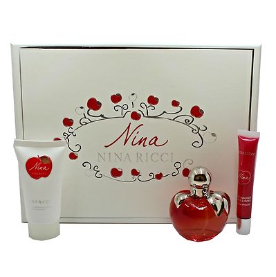 NINA BY NINA RICCI 3 PIECE GIFT SET EAU DE TOILETTE SPRAY 50ML NIB