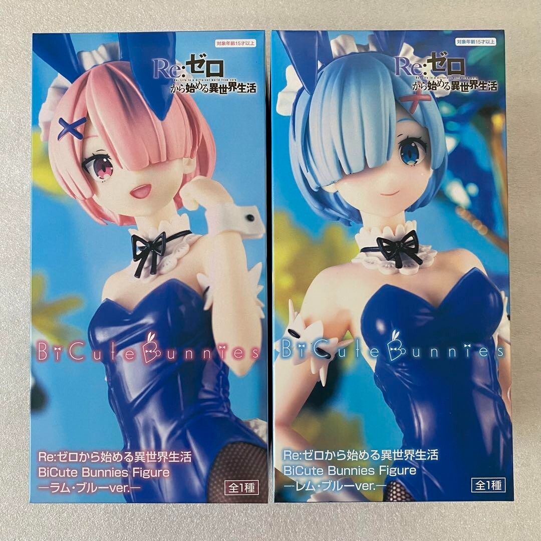 Re:Zero REM RAM Bunny Ver. Figure blue color Ver BiCute Bunnies