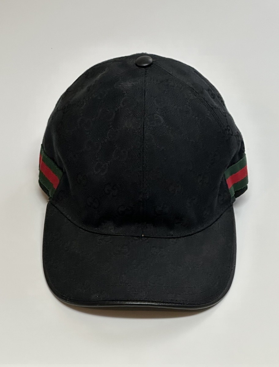 Gucci Original Men's Canvas Hat With Web|XXL Strap Back Adjustable