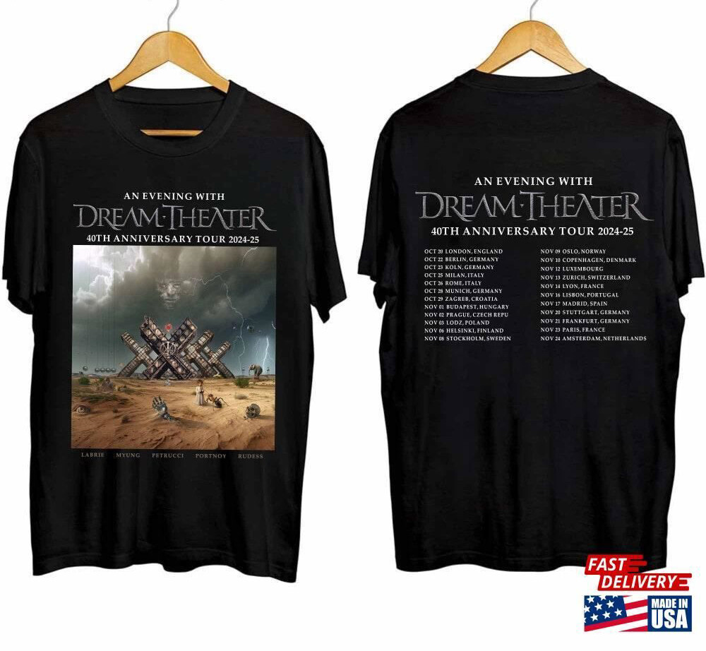 Dream Theater 40Th Anniversary Tour 2024 2025 Shirt For Fan Tee