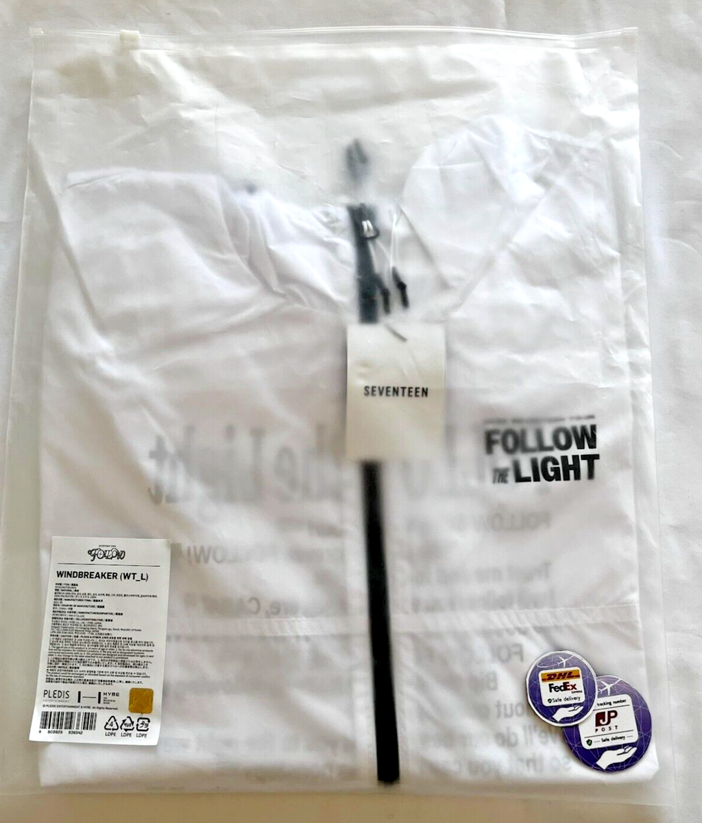 SEVENTEEN TOUR FOLLOW TO SEOUL OFFICIAL WINDBREAKER SIZE L NEW NO