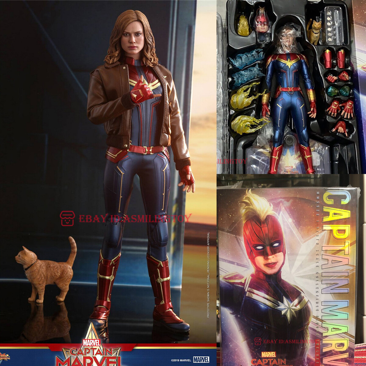 1/6 Hot Toys MMS 521 Captain Marvel Brie Larson Action Figure