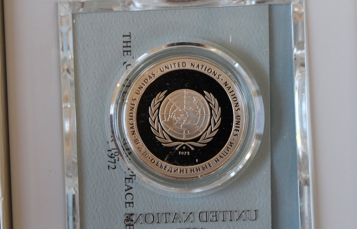 国連 1972年 平和メダル スターリングシルバー 国連 1972年 平和メダル