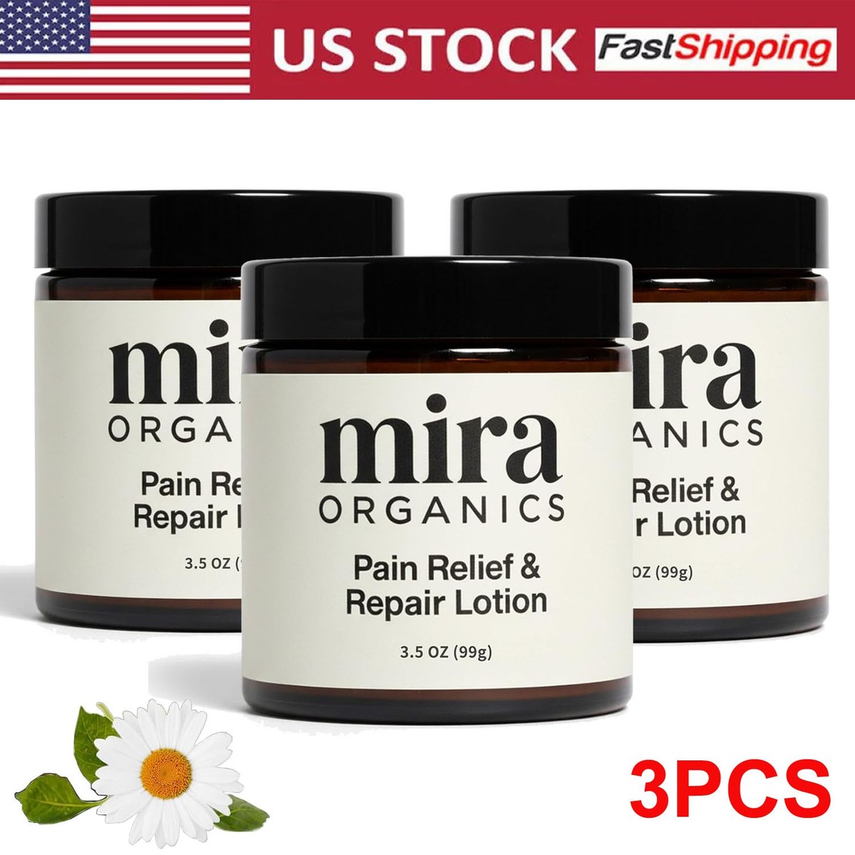 3X Mira Pain Relief Lotion Profession Skin Repair Cream Mira