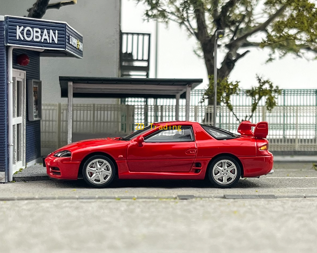 GaChi 1:64 Red 1998 3000GT GTO Hatchback Sports Model Diecast