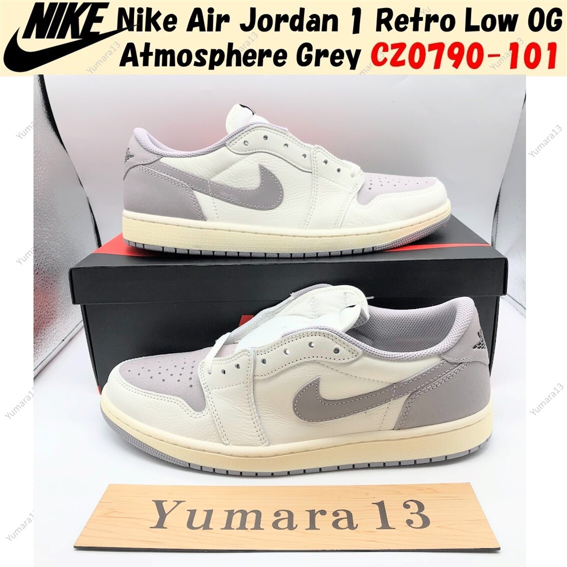Size 9 - Air Jordan 1 Retro OG Low Atmosphere Grey for sale online