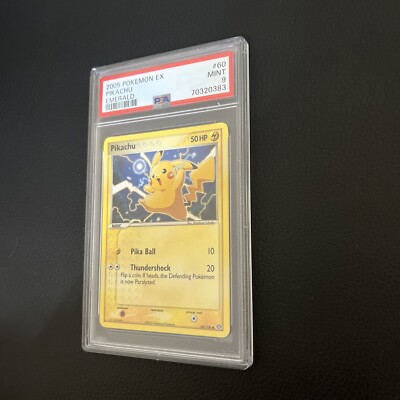 Graded PSA 9 MINT Pikachu 2005 Pokemon Card 60/106 EX Emerald | eBay