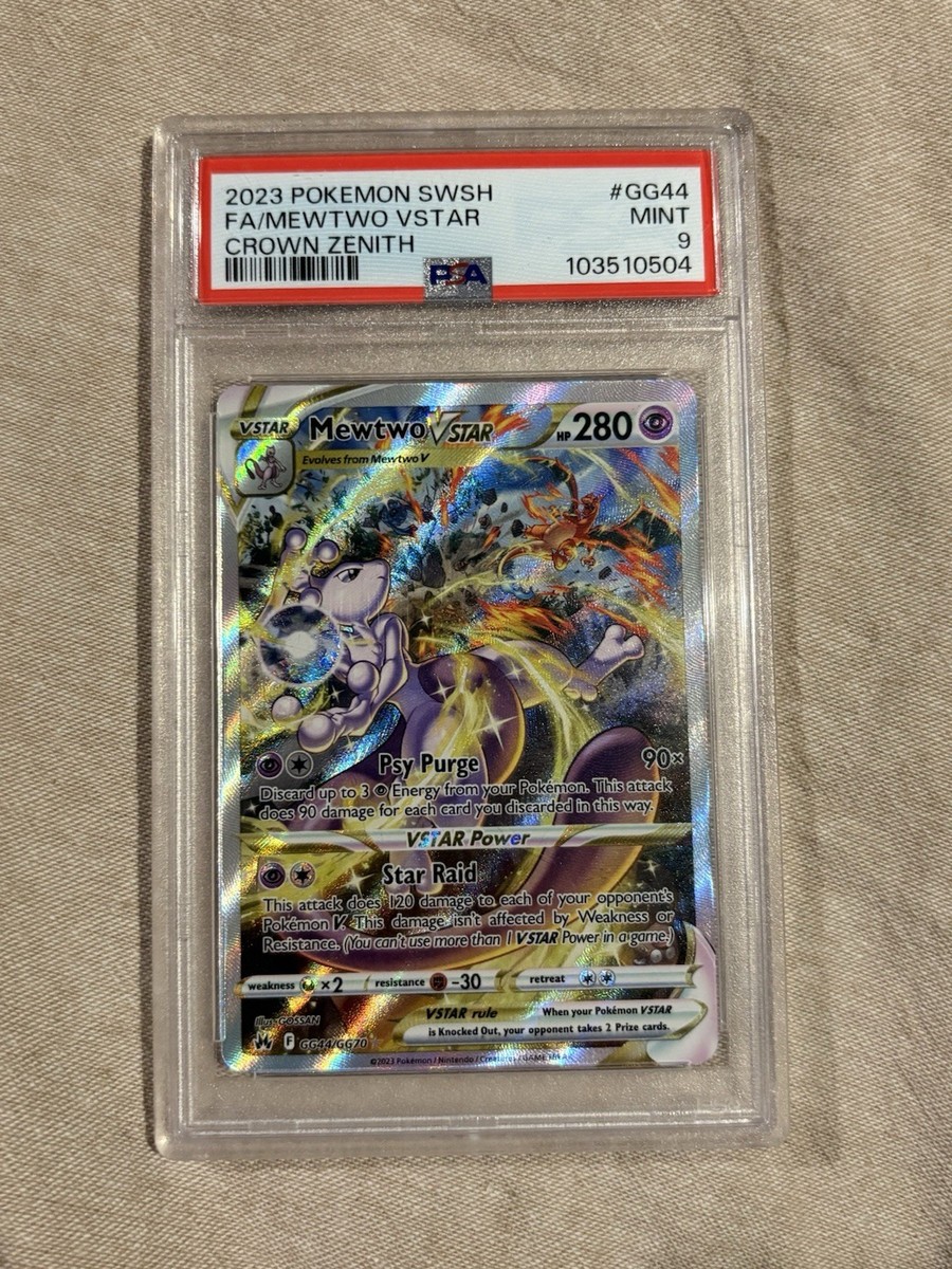 Pokémon TCG Mewtwo VSTAR PSA 9 Crown Zenith GG44 | eBay