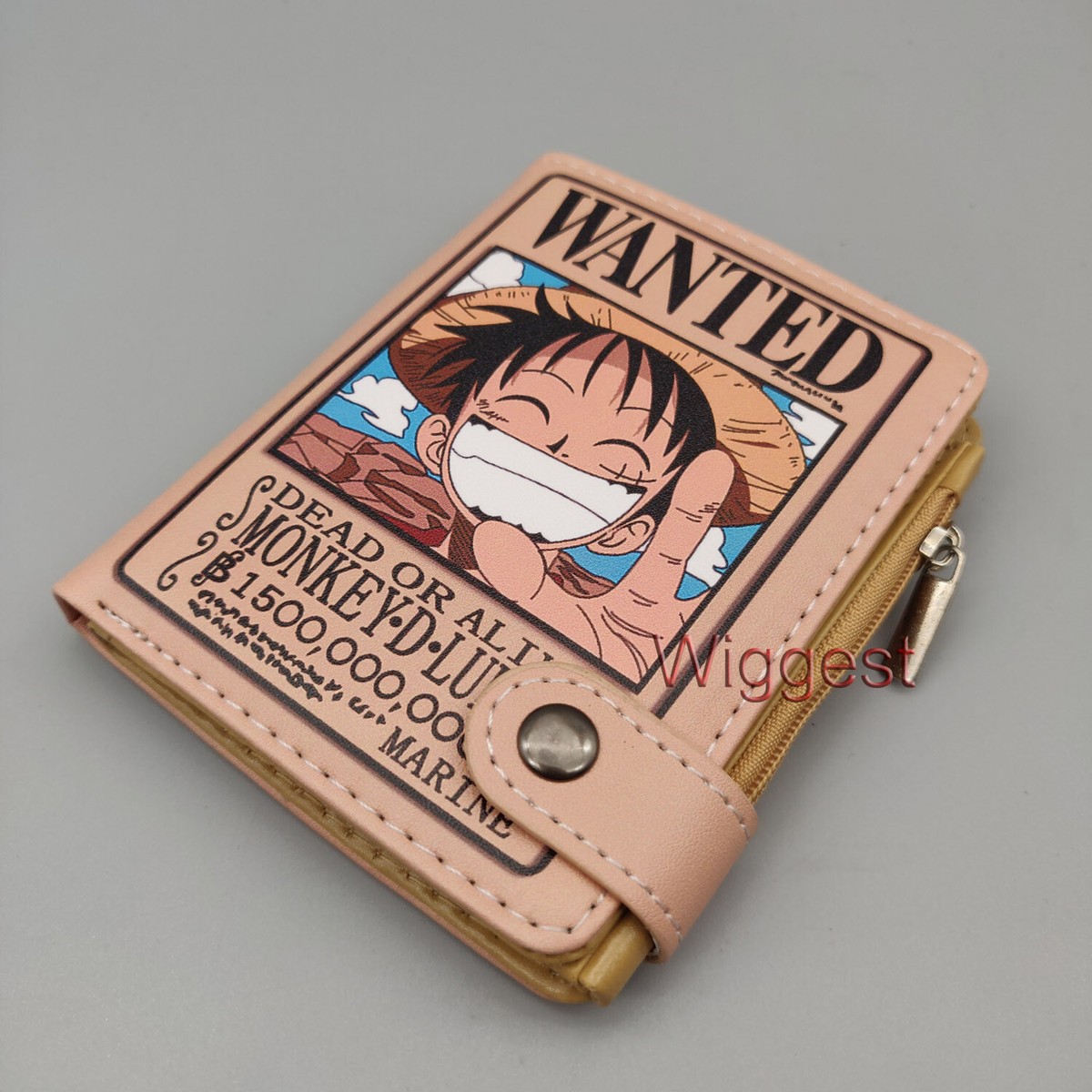 One Piece Monkey D Luffy Wanted Wallet Pirate Leather Cosplay