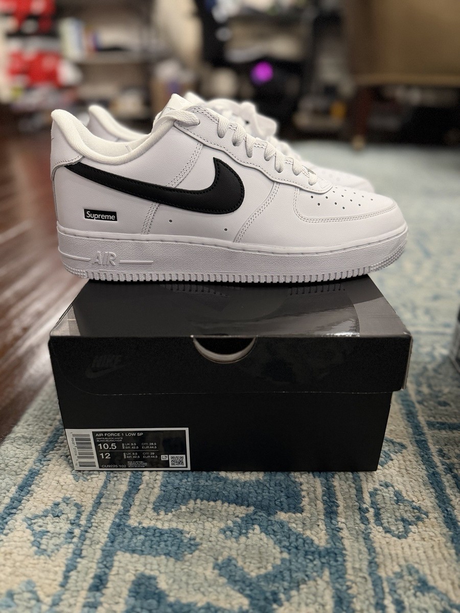 2025 Nike Supreme Air Force 1 Black White - Size 10.5 | eBay