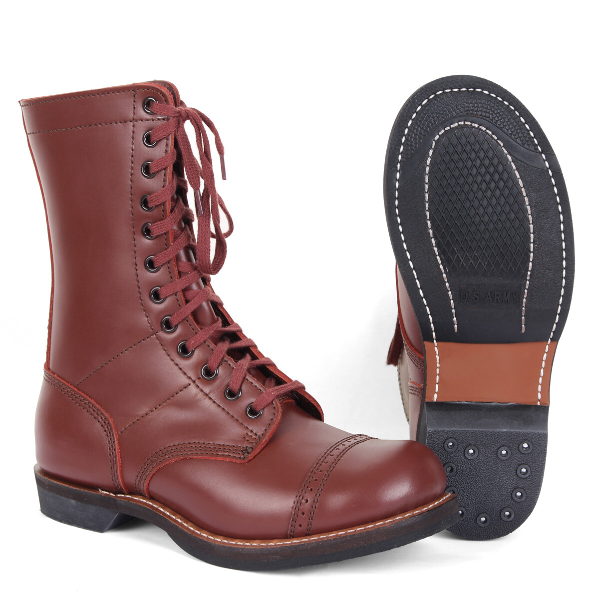 US Army Paratrooper Jump Boots - WW2 Repro American Leather Shoes