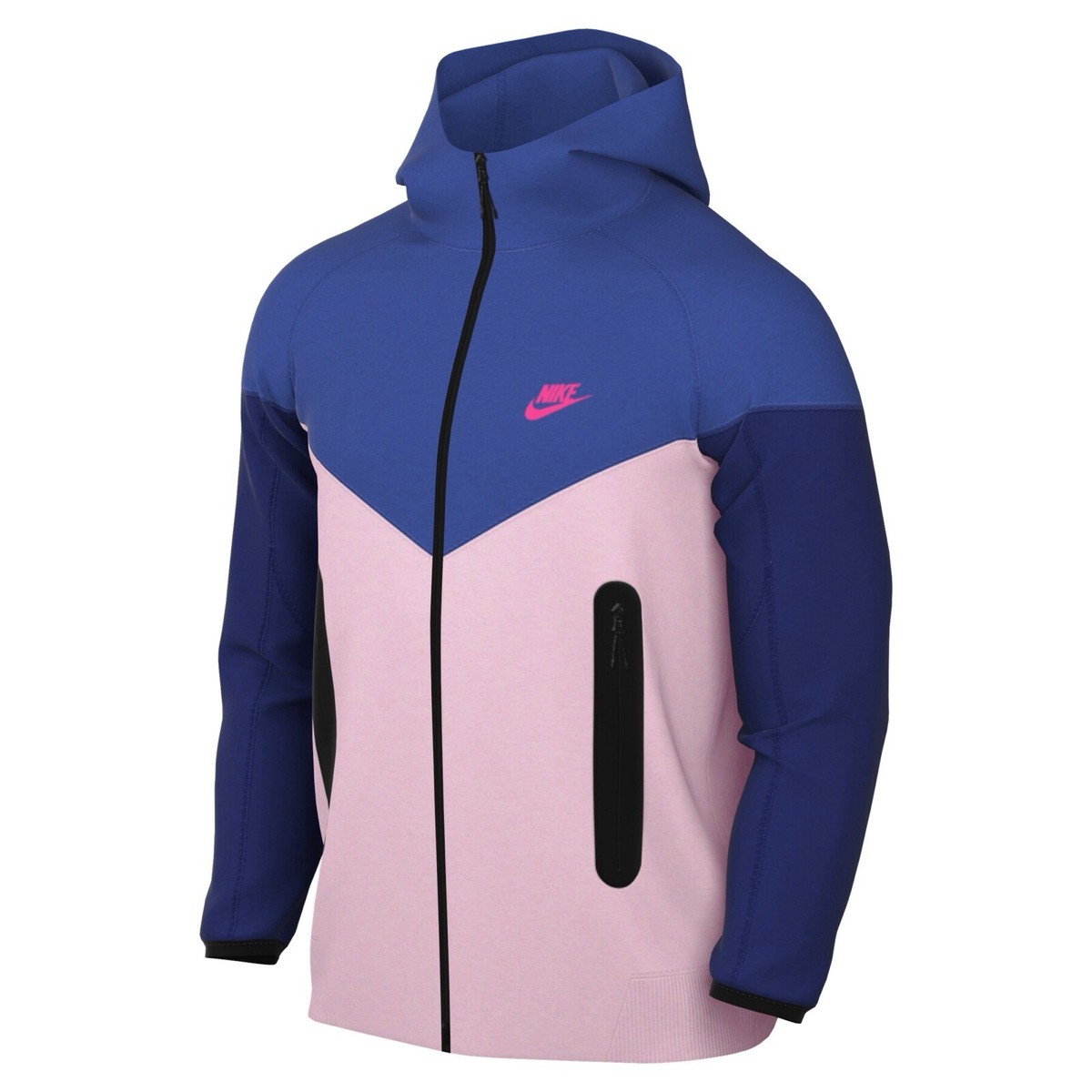 Size Small Nike Tech Fleece Windrunner Hoodie Neapolitan Pink Blue