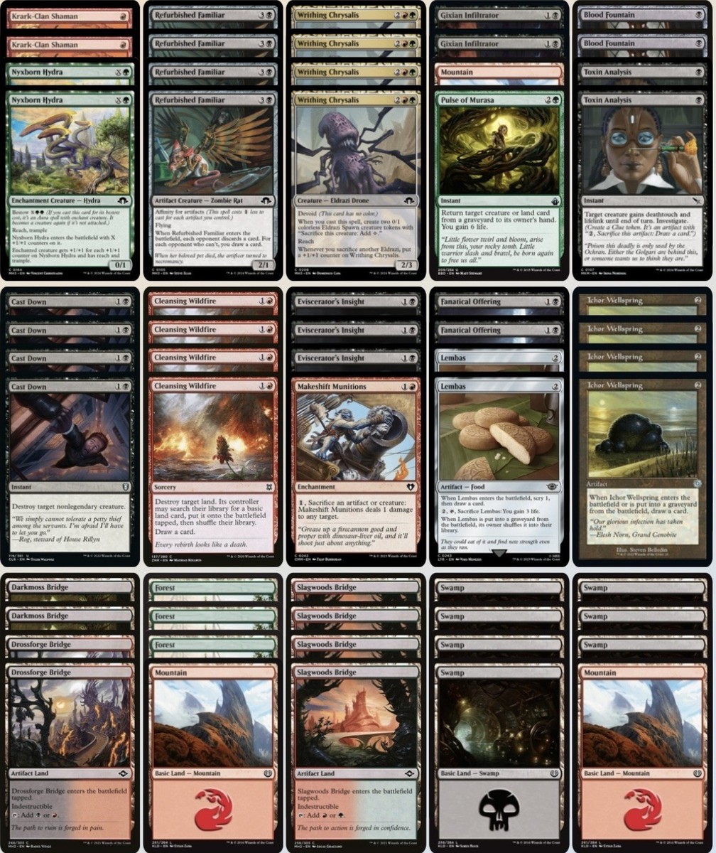 PAUPER Jund Wildfire - NM - Top 8 MTG Magic The Gathering Updated