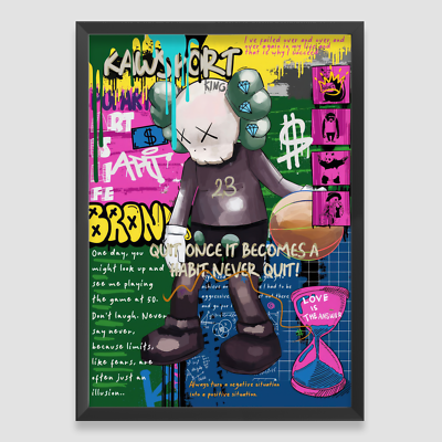 KAWS Street Art Wall Art Poster Print Gift Home Bedroom Pop Art | eBay