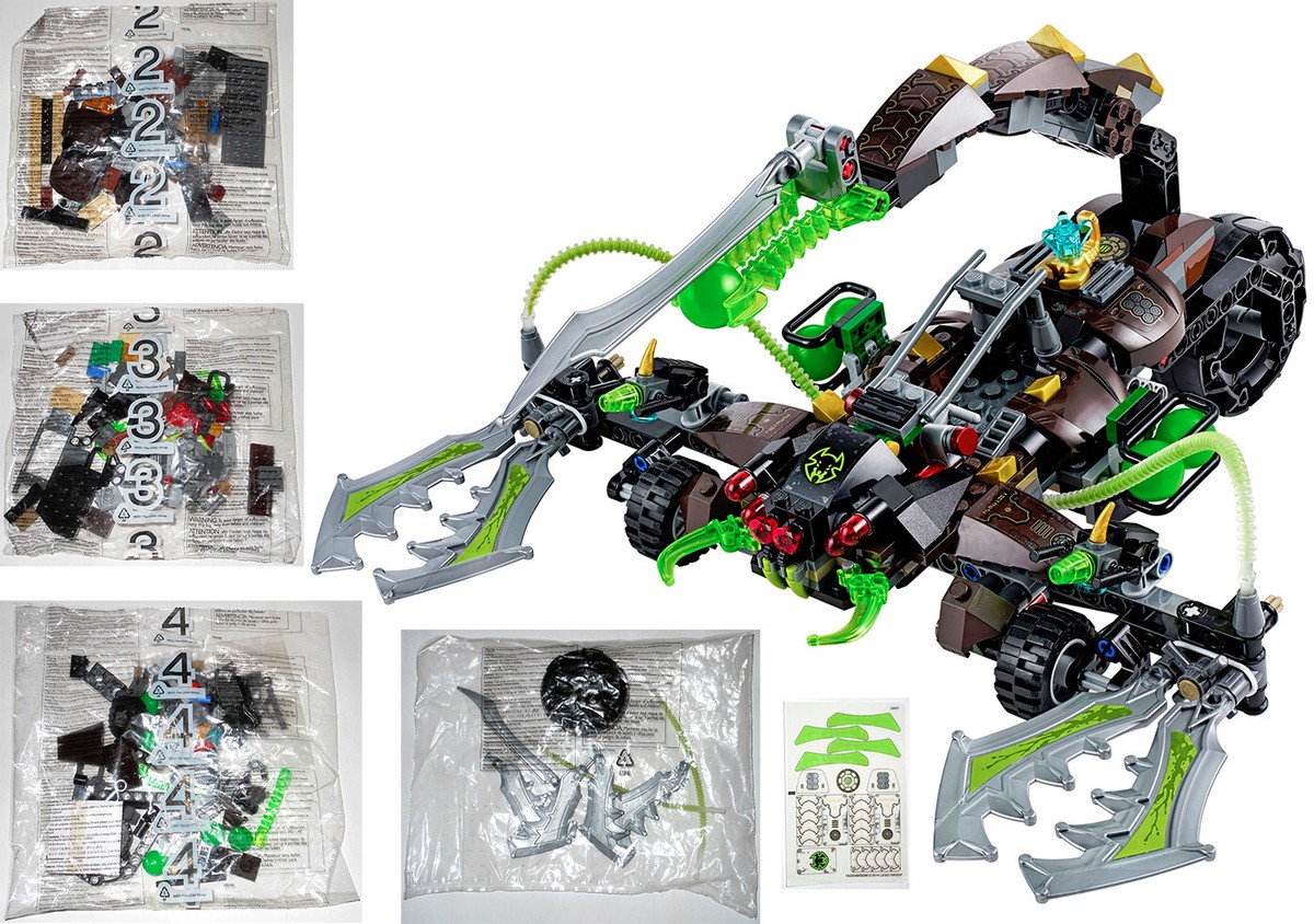 LEGO 70132 Scorm's Scorpion Stinger: 4 NEW SEALED BAGS, STICKER