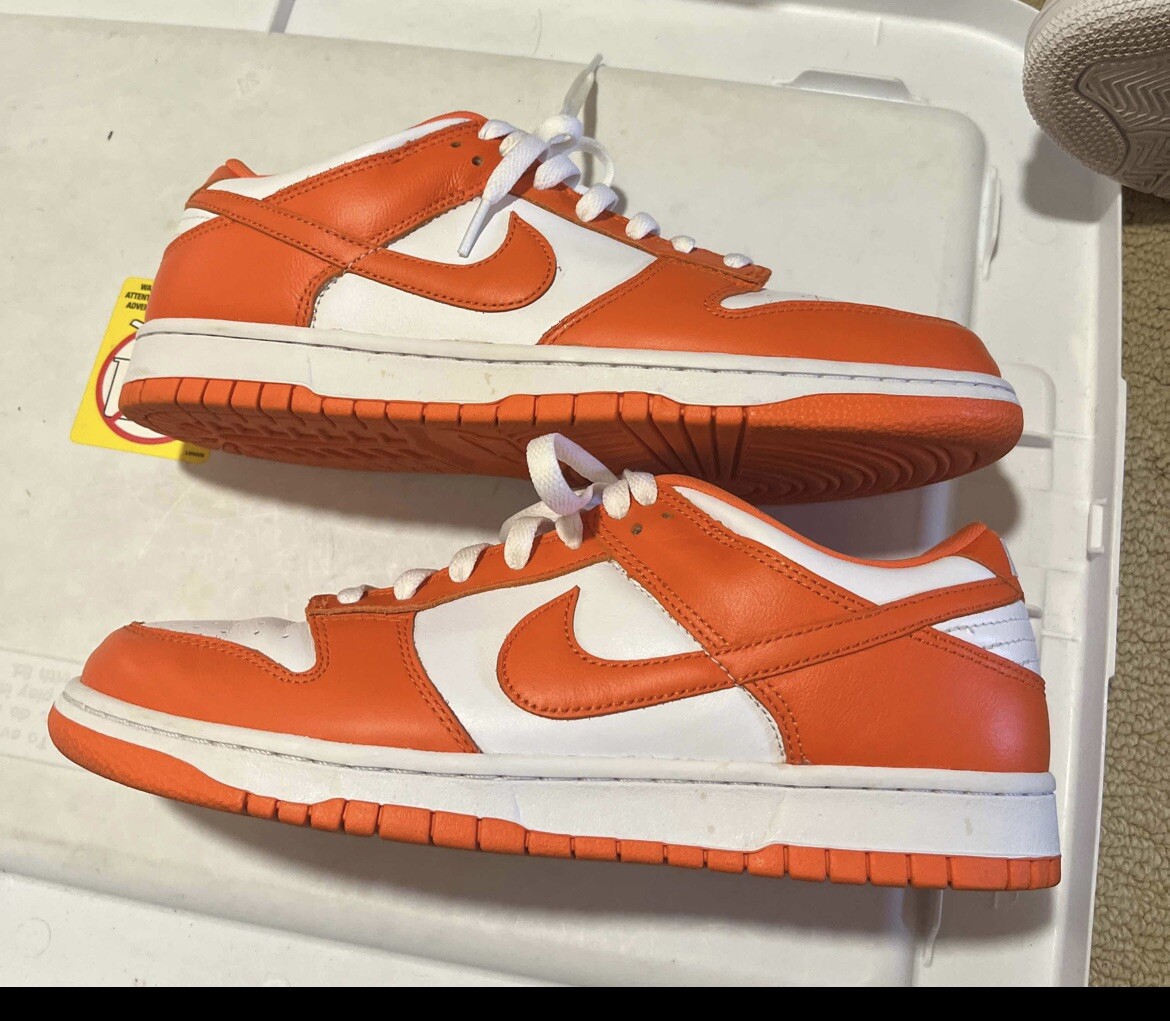 NIKE SB DUNK LOW SP SYRACUSE WHITE ORANGE BLAZE FLASH RAYGUN