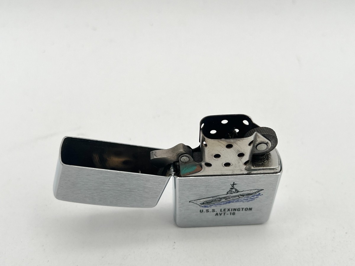 Vintage 1993 Zippo USS Lexington AVT-16 Aircraft Carrier US Navy