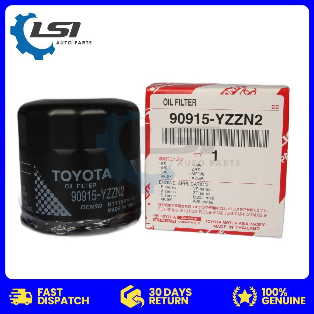 Toyota Genuine Oil Filter 90915-YZZN2 x10 Aus ref: z386 90915