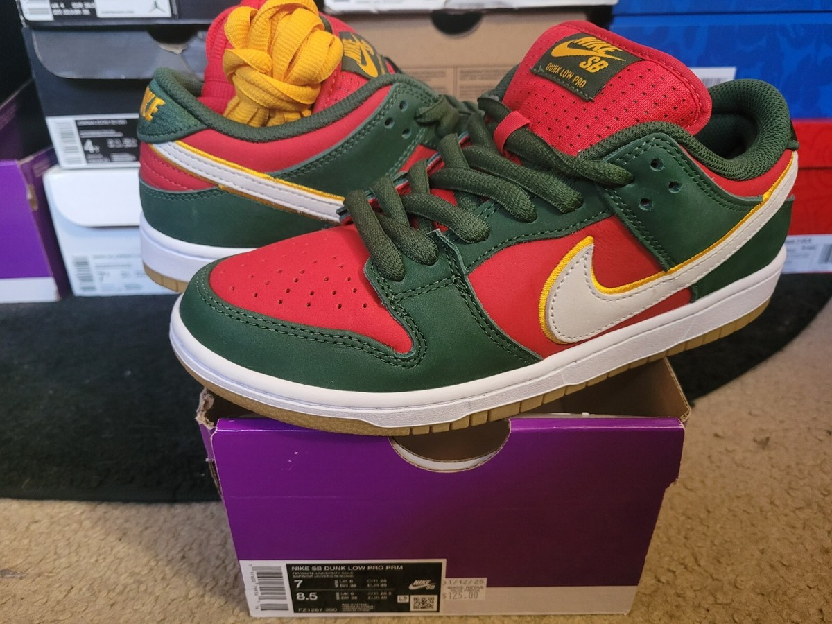 Nike Air Dunk Low Pro SB Premium PRM Seattle SuperSonics Fir Gold
