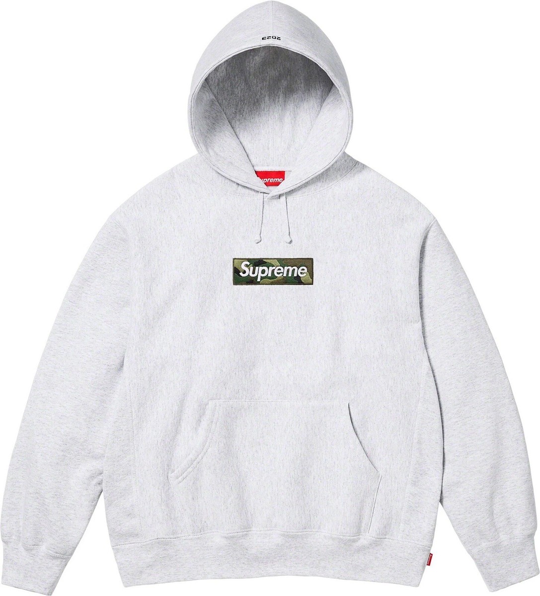 Supreme BOGO Box Logo Hoodie Ash Grey Camo FW23 Size SMALL *INHAND