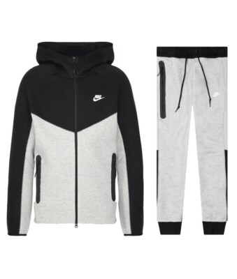 Mens S-XXXL Nike Sportswear Tech Fleece Sets Black Grey FB7921-064