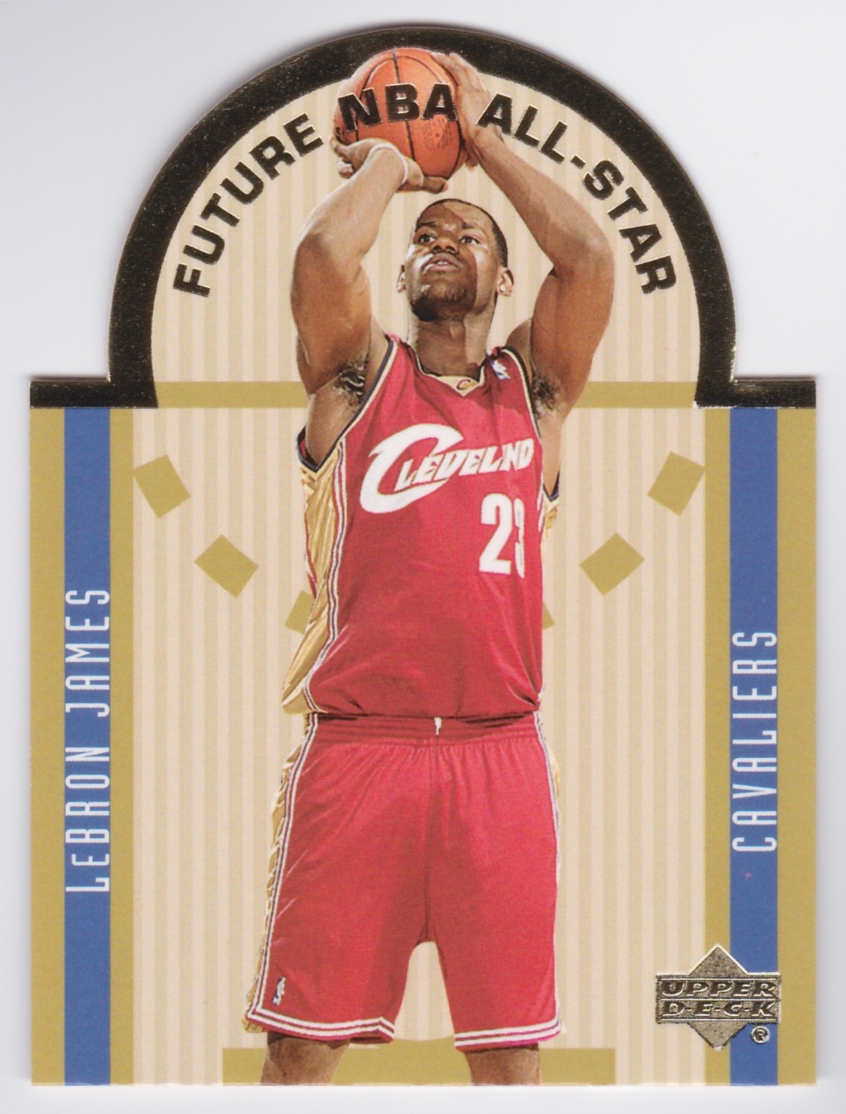 LeBron James 2003 Upper Deck #E15 Future NBA All-Star Die-Cut