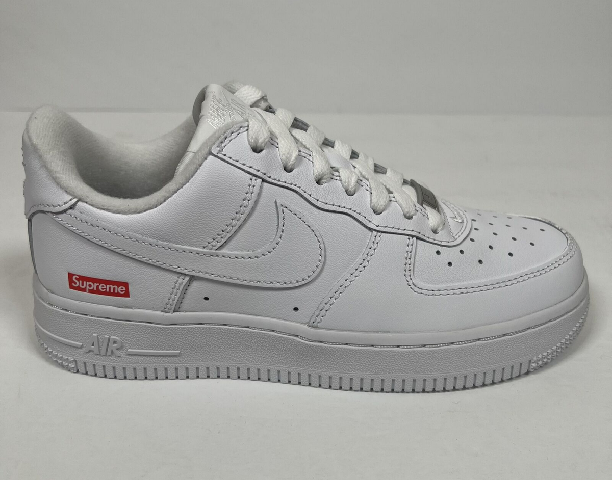 Size 6 - Nike Air Force 1 x Supreme Low Box Logo - White for sale