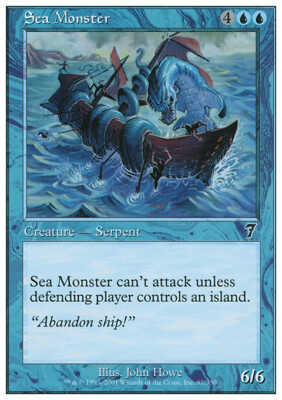Magic the Gathering MTG Sea Monster (97) Seventh Edition LP | eBay
