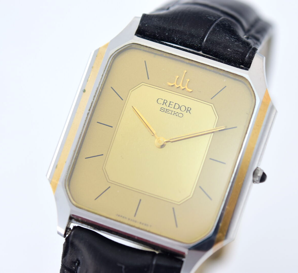 SEIKO Credor 9300-5340 Gold Dial Men's watch Quartz New Band | eBay