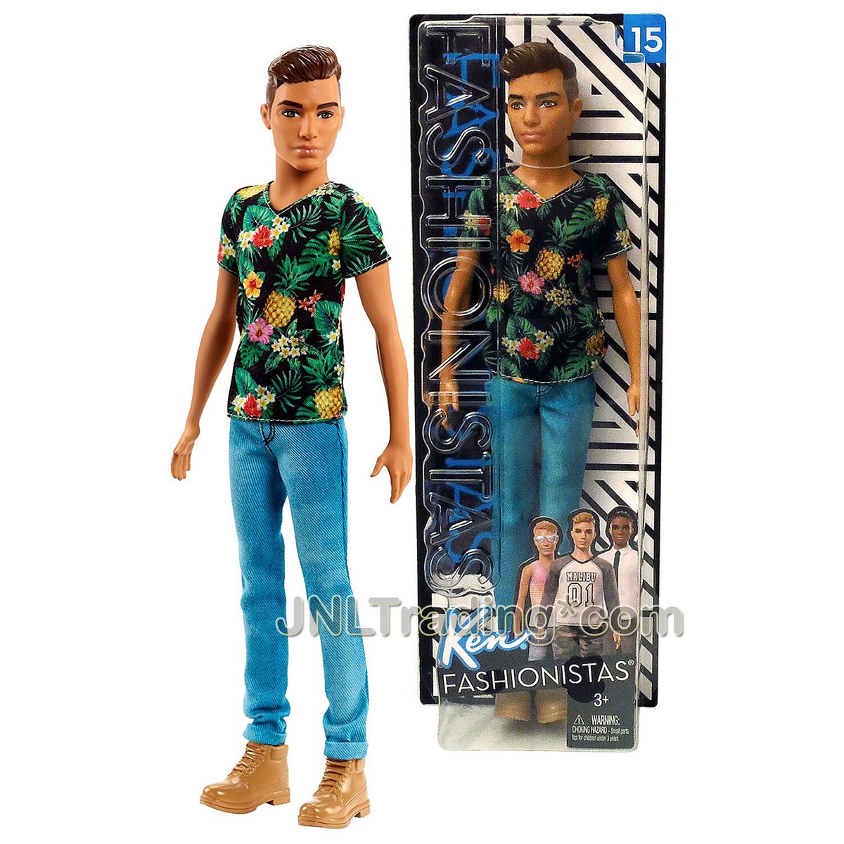 Year 2017 Barbie Fashionistas #15 - Slim Hispanic Doll KEN FJF73